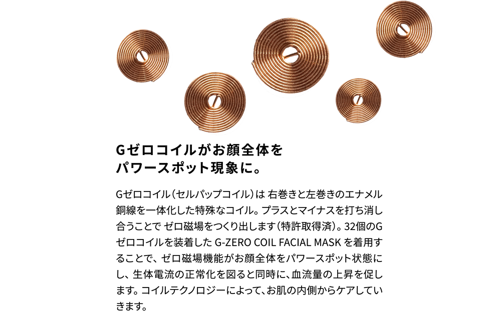 Gゼロコイルがお顔全体をパワースポット現象に。