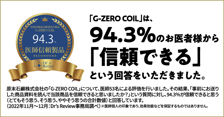 94.3％のお医者様から「信頼できる」という回答をいただました。